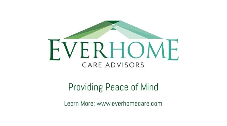 EverHome Care Avisors logo with text that reads Providing Peace of Mind - Learn More: www.everhomecare.com